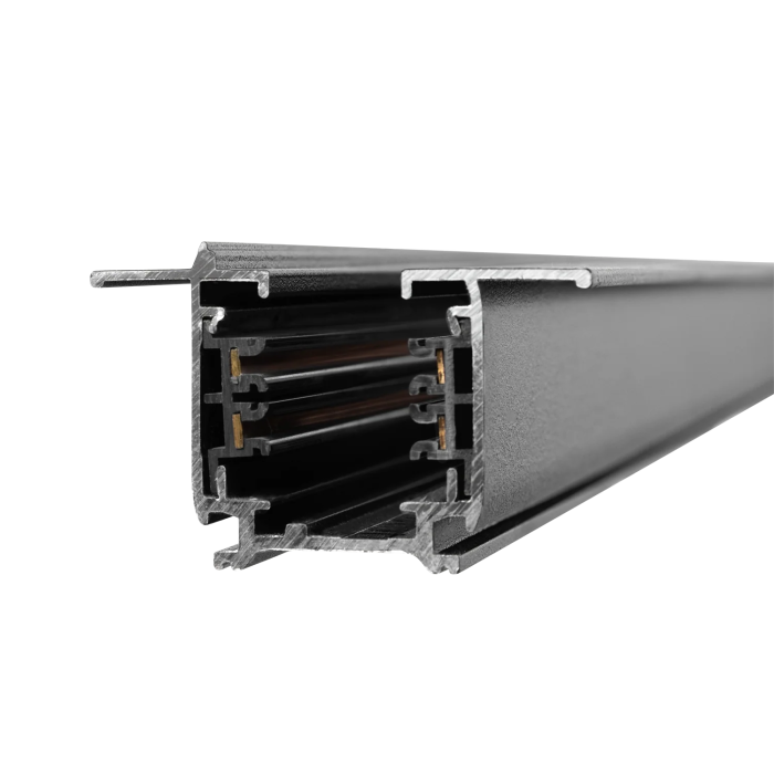HO Rail Triphasé Encastrable pour Spots LED Noir 1M HO-LM3220-EM 2