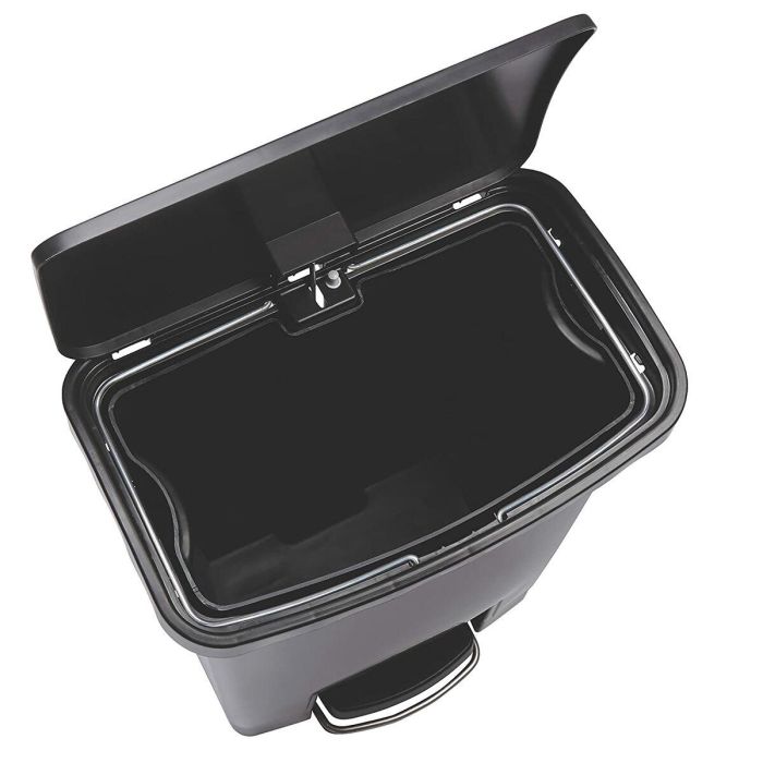 Poubelle Rubbermaid TAPA BASCULANTE Blanc Noir Plastique 25 L 2 Poubelle Rubbermaid TAPA BASCULANTE Blanc Noir Plastique 25 L 2