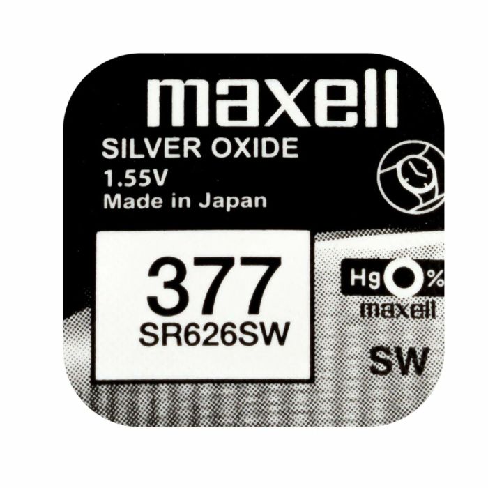 Pile bouton Maxell SR626SW 377 1,55 V Piles Bouton 1