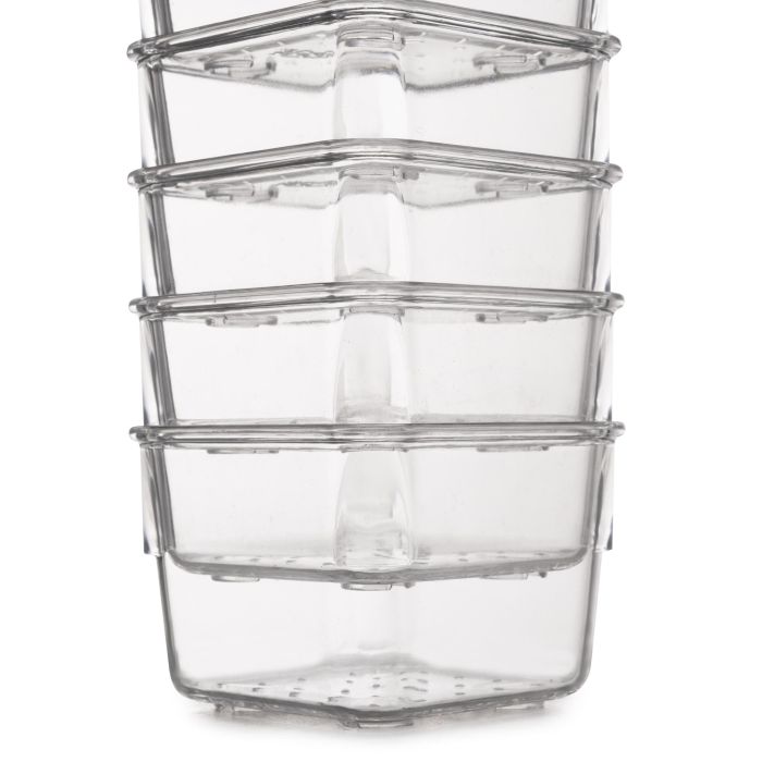 Emuca Kit de 8 seaux organisateurs Cube pour tiroirs, Plastique, Transparent 6