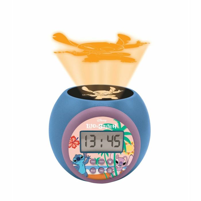 Radio réveil avec projecteur LCD Lexibook Stitch 7