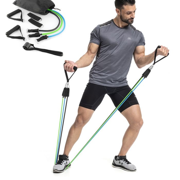 Set de Bandes de Résistance avec Accessoires et Guide d´Entraînement Tribainer InnovaGoods 3 Unités 5