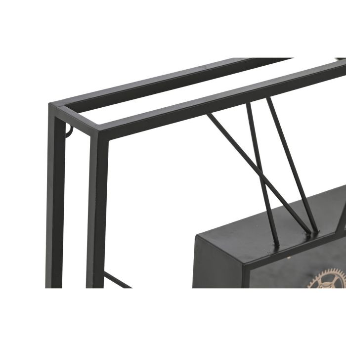 Horloge Murale Home ESPRIT Noir Doré Métal Verre 80 x 8 x 80 cm 3