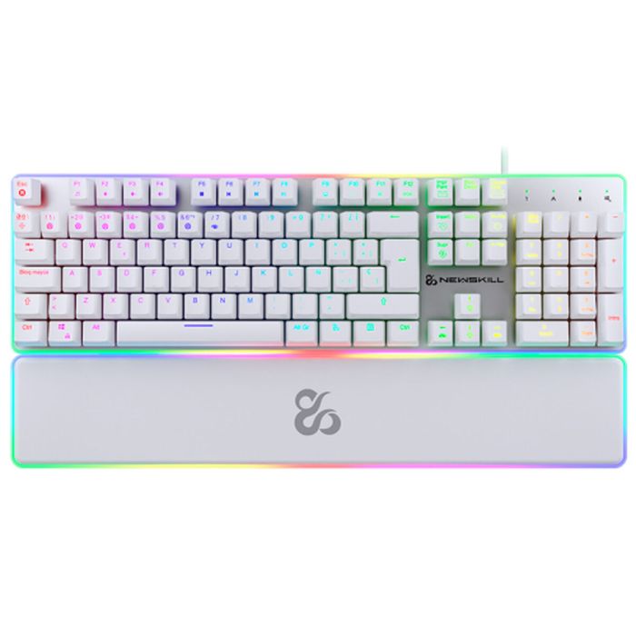Clavier Newskill NS-KB-GUNGNYR-GAT-RE Blanc Espagnol Qwerty QWERTY 1 Clavier Newskill NS-KB-GUNGNYR-GAT-RE Blanc Espagnol Qwerty QWERTY 1