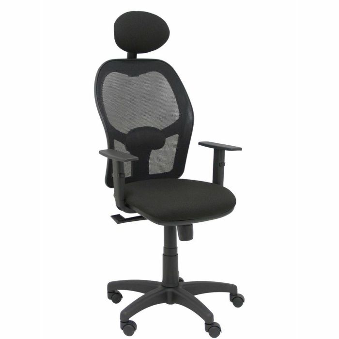 Chaise de Bureau avec Appui-tête Alocén Piqueras y Crespo B10CRNC Noir