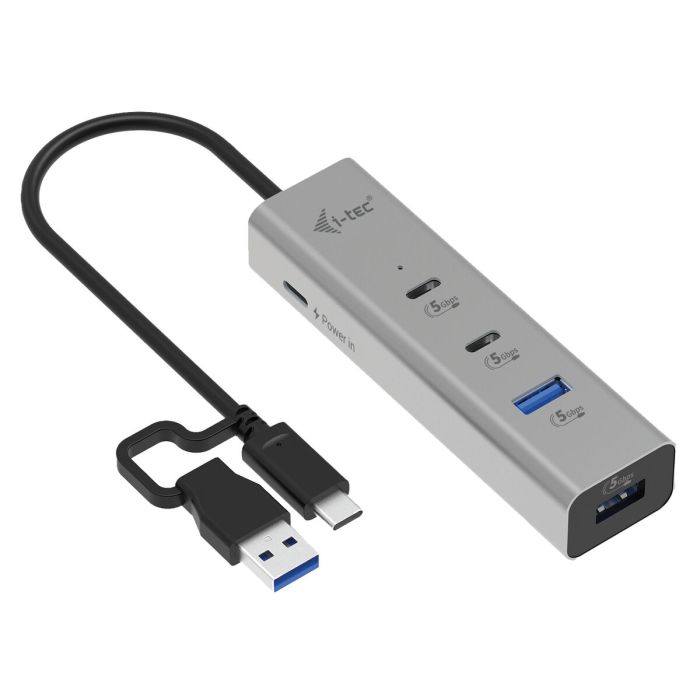 Hub USB i-Tec CAHUBMETAL2A2CPD Argenté 0 Hub USB i-Tec CAHUBMETAL2A2CPD Argenté 0