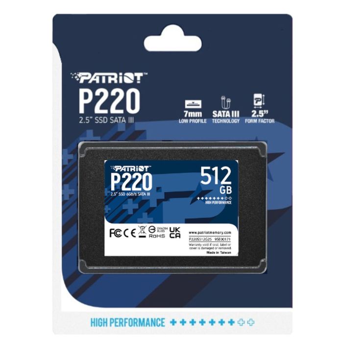 Disque dur Patriot Memory P220 512 GB SSD 1 Disque dur Patriot Memory P220 512 GB SSD 1