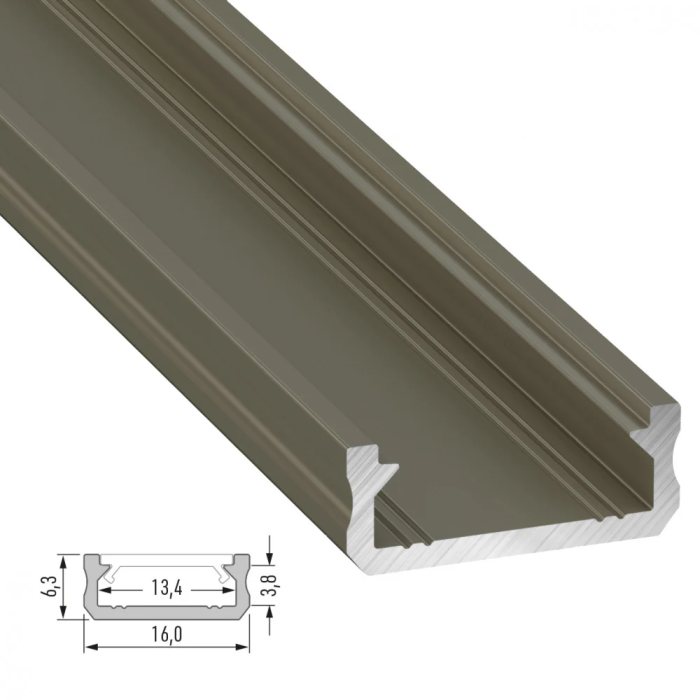 Profilé Aluminium Type D 2,02M 3