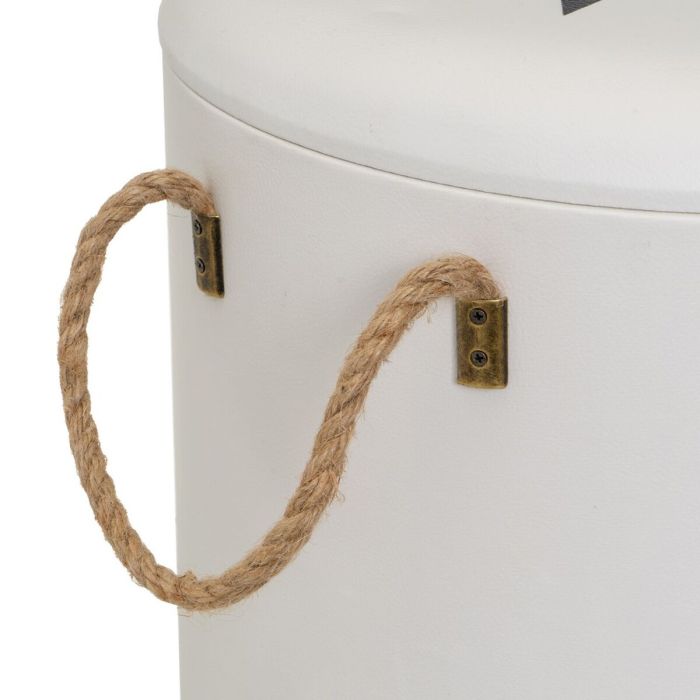 Tabouret avec rangement Blanc Noir Violet 40 x 40 x 42 cm 4