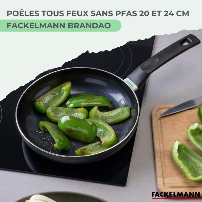 Set de 2 poeles a induction - FACKELMANN - Brandao - Aluminium céramique antiadhésif - Ø 20 et 24 cm 1 Set de 2 poeles a induction - FACKELMANN - Brandao - Aluminium céramique antiadhésif - Ø 20 et 24 cm 1