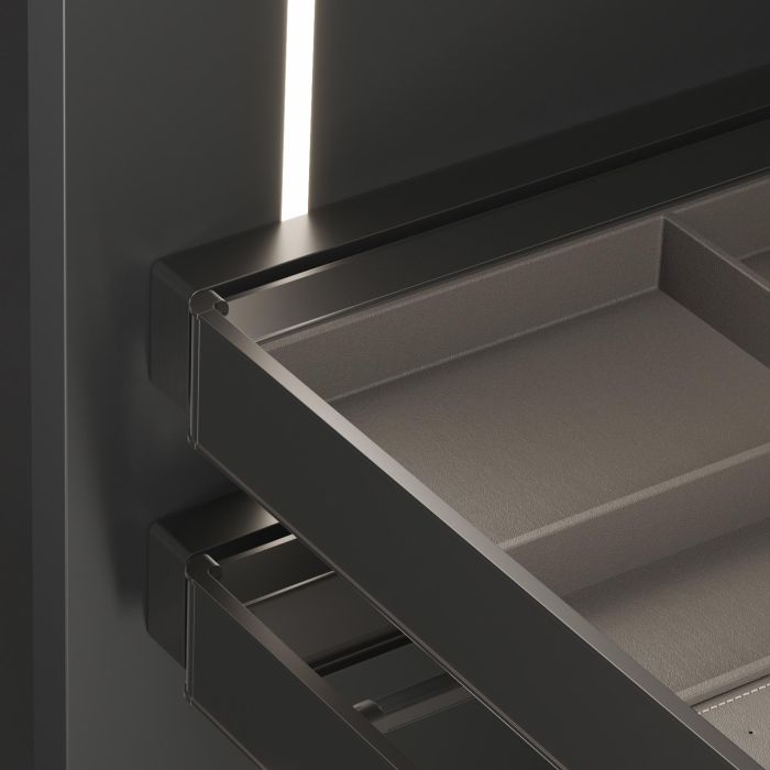 Emuca Ensemble de 2 Entretoise latérale pour le cadre Quartz, Plastique, Titane 2