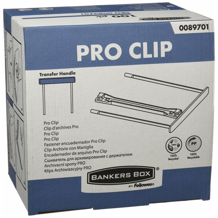 Attache Fellowes Pro Clip 100 Unités Blanc Plastique recyclé 10,1 x 9,2 x 0,9 cm 1