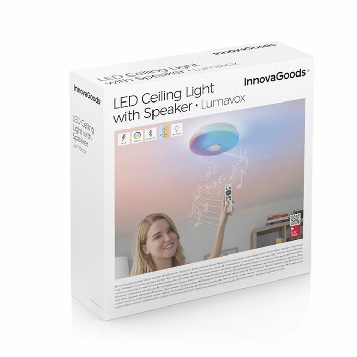 Plafonnier à LED avec Haut-parleur Lumavox InnovaGoods 1