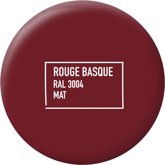 Ripolin Peinture Multi-Supports Couleur Rouge Basque RAL 3004 Mat 2 Litres - Pour Bois, Métal, Béton - Résistante aux UV et Intempéries