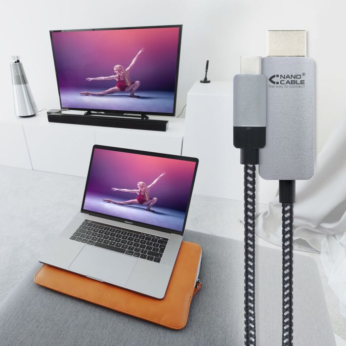 Câble USB-C vers HDMI NANOCABLE 10.15.5102 1,8 m Noir 4 Câble USB-C vers HDMI NANOCABLE 10.15.5102 1,8 m Noir 4