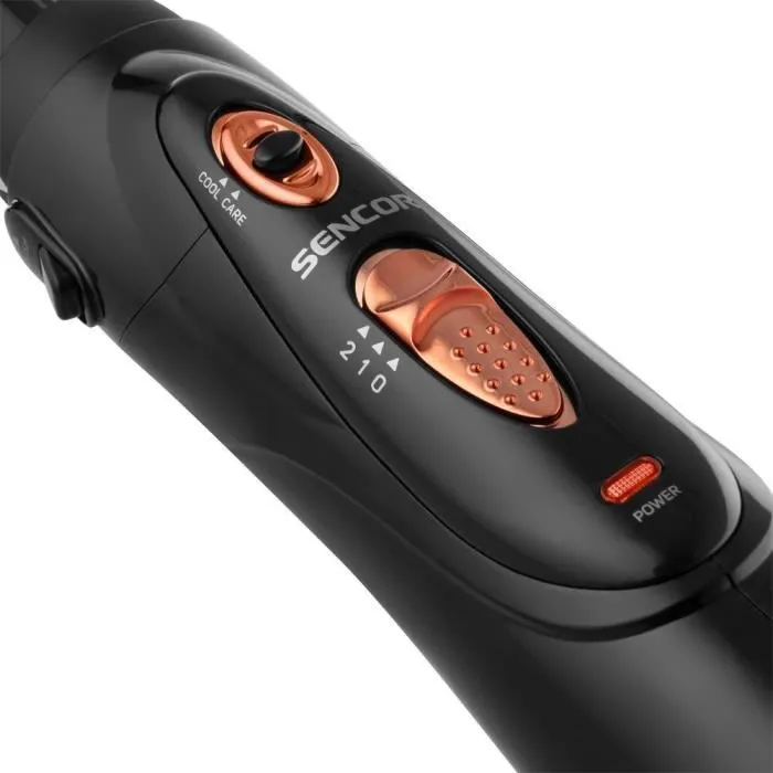 Sencor Fer à Friser SHS 8401BK - 1000 W, 2 Réglages Température, Fonction Ions, 5 Accessoires, Air Froid, Câble Pivotant 360°