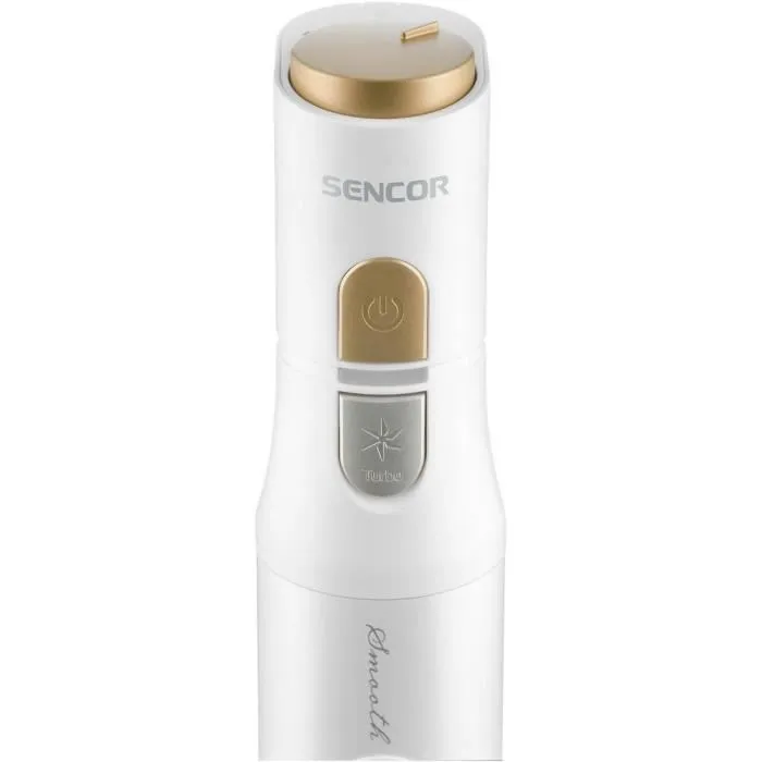 Sencor SHB 6441WH Mixeur Plongeant 1200 W 4 en 1, Pied Inox 20 cm, Technologie Titanium QuadBlade, avec Gobelet 800 ml, Hachoir, Batteur et Mousseur à Lait, Moteur Garantie 10 ans Sencor SHB 6441WH Mixeur Plongeant 1200 W 4 en 1, Pied Inox 20 cm, Technologie Titanium QuadBlade, avec Gobelet 800 ml, Hachoir, Batteur et Mousseur à Lait, Moteur Garantie 10 ans