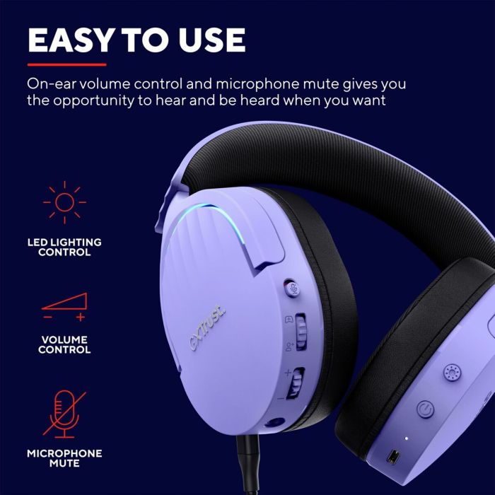 Casques avec Micro Gaming Trust GXT 491 Noir Pourpre 23