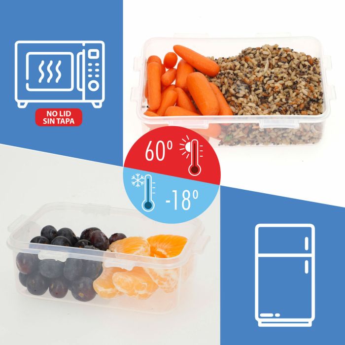 Ensemble de contenants de cuisine hermétiques empilables Max Home 29 x 12 x 20 cm 6 Unités 3