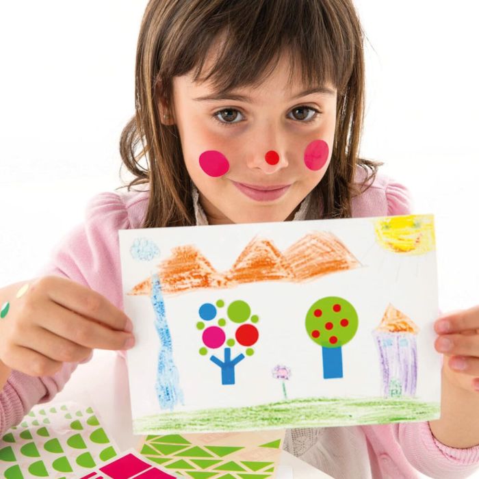 Autocollants Apli Bleu Rond 2