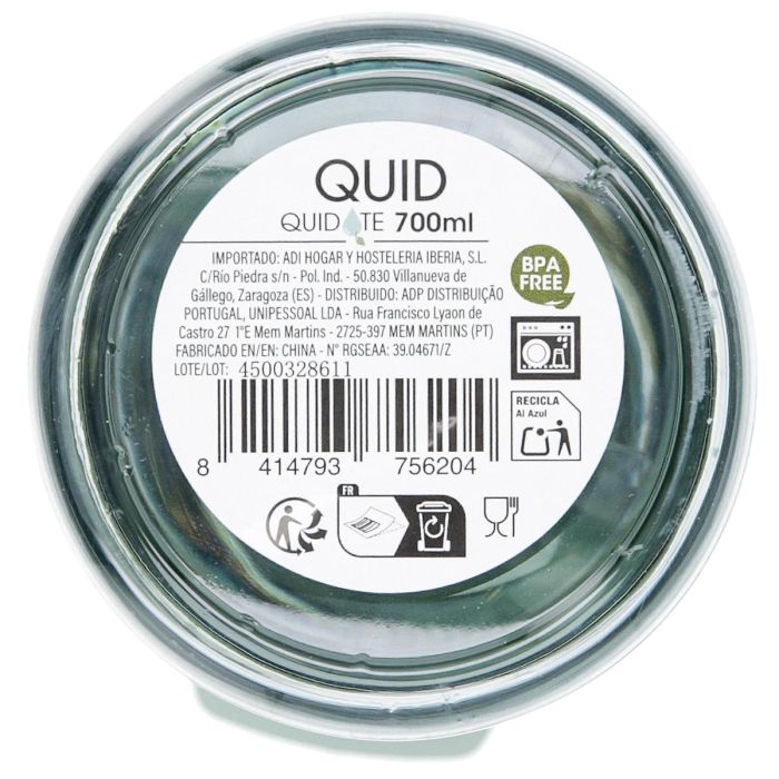 Botella Transporte Plástico Quidate Quid 700 mL (12 Unidades) 6