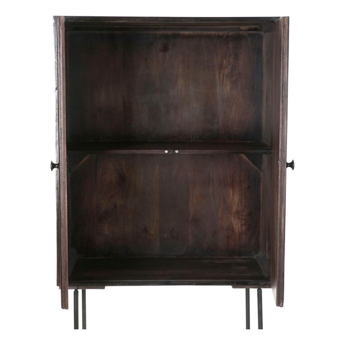 Buffet DKD Home Decor Noir Brun foncé Métal Bois de manguier 84 x 43 x 153,5 cm 2
