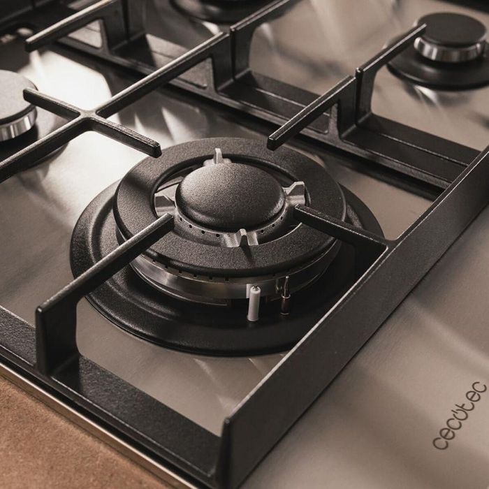 Cecotec Plaque gaz 4 feux Bolero Squad G 4400F Inox 8000W acier inox WOK 6
