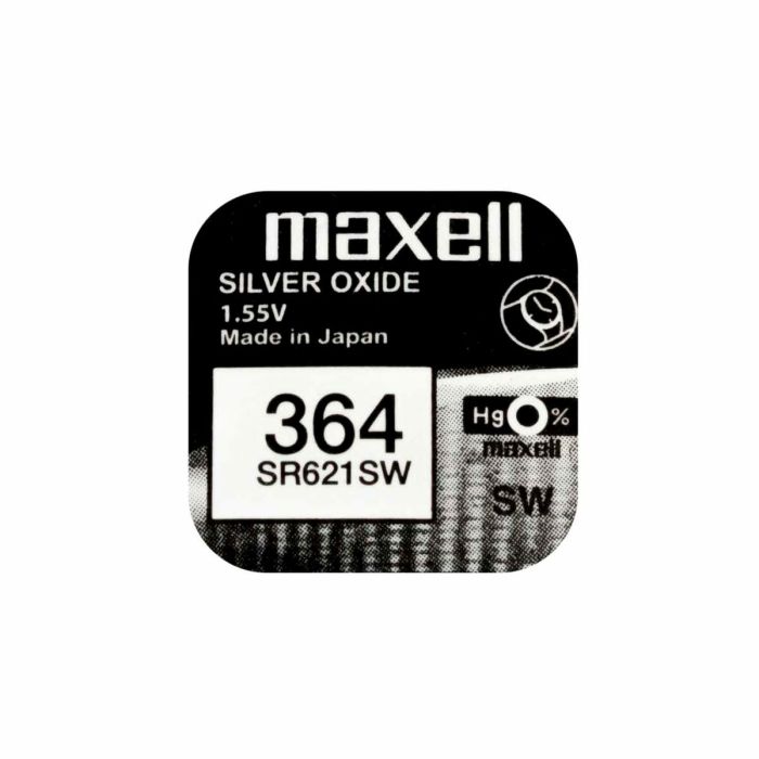 Pile bouton Maxell SR621SW 364 1,55 V Piles Bouton 1 Pile bouton Maxell SR621SW 364 1,55 V Piles Bouton 1