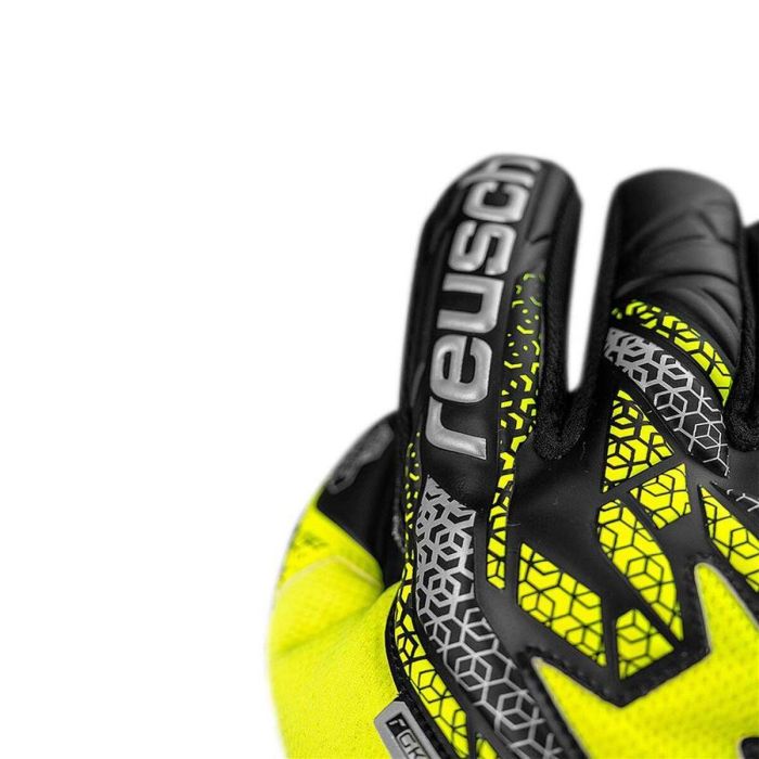 Gants de Gardien de But Reusch Attrakt Silver safe Jaune Noir Adultes 1