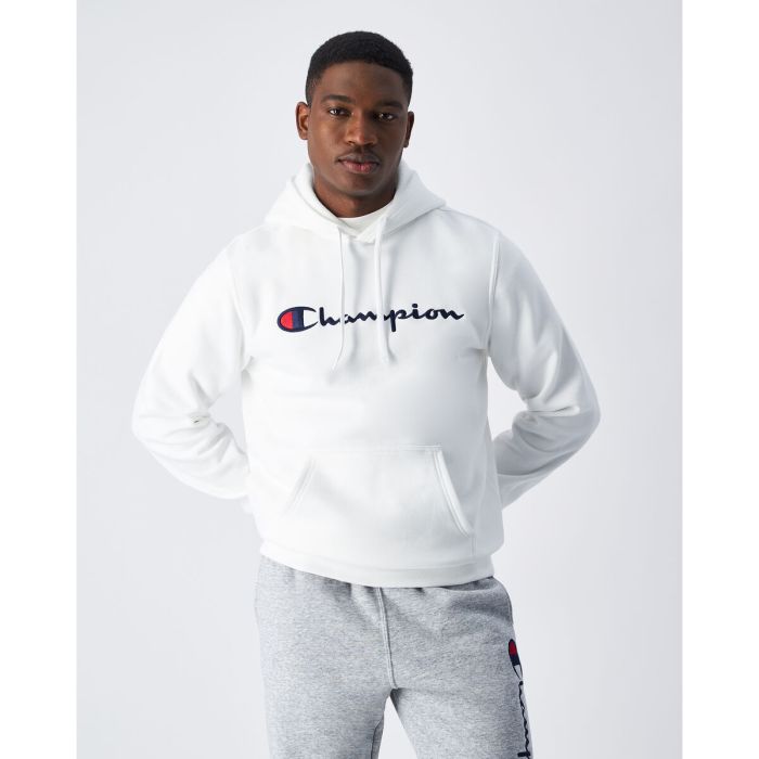 Sweat à capuche homme Champion HOODED SWEATSHIRT 220253 WHT Blanc 1 Sweat à capuche homme Champion HOODED SWEATSHIRT 220253 WHT Blanc 1