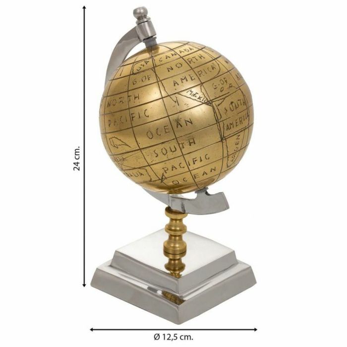 Globe terrestre Alexandra House Living Aluminium 12 x 24 x 12 cm 5