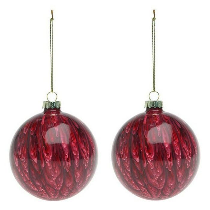 Boules de Noël (2 pcs) 113572 Marron Rouge 8 cm (2 Unités) 0 Boules de Noël (2 pcs) 113572 Marron Rouge 8 cm (2 Unités) 0