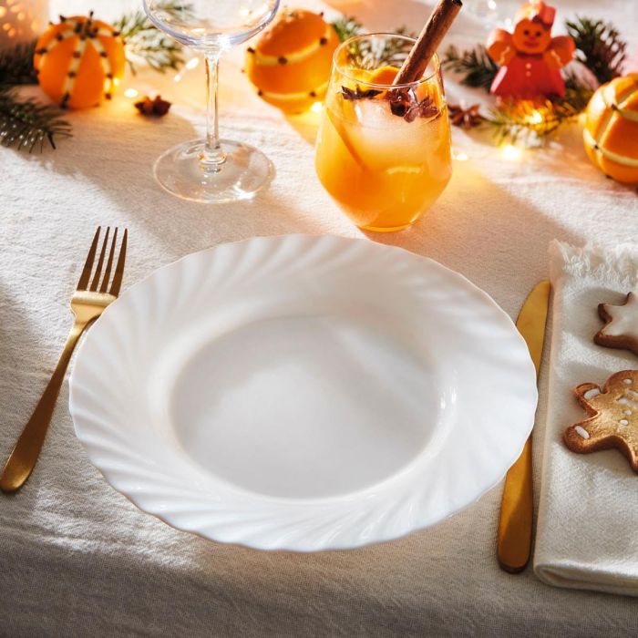 Plato Llano Opal Trianon Arcoroc 24,5 cm 1 Plato Llano Opal Trianon Arcoroc 24,5 cm 1