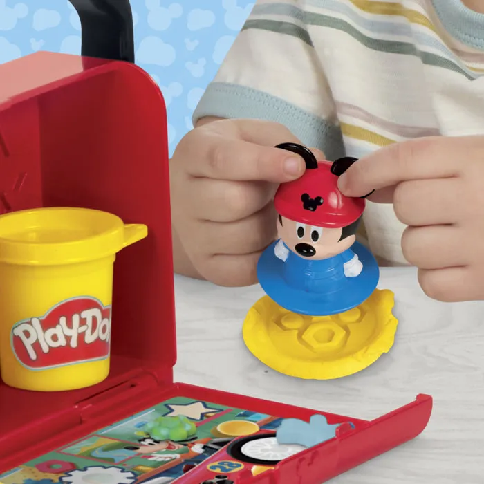Play-Doh Coffret Pâte à Modeler Disney Junior 'Mon Garage avec Mickey Mouse' - Jouets Créatifs pour Enfants Dès 2 Ans