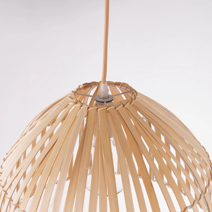 Lampe Suspendue Jacarei Rotin Naturel Douceur Boho-Chic E27 SKD-P80051 3