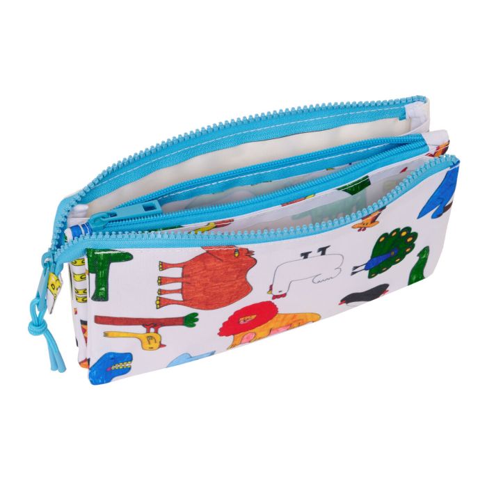 Trousse Fourre-Tout Double Algo de Jaime Blanc 22 x 12 x 3 cm 1