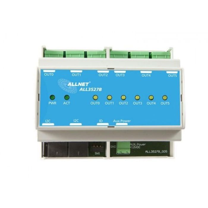 ALLNET MSR IO ALL3527B HUT / 6fach 250V/16A Relais Ausgang I2C 1