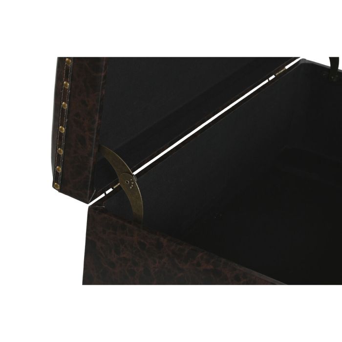 Lot de paniers Home ESPRIT Marron Multicouleur Polyuréthane Bois Vintage 70 x 40 x 45 cm (3 Unités) 3