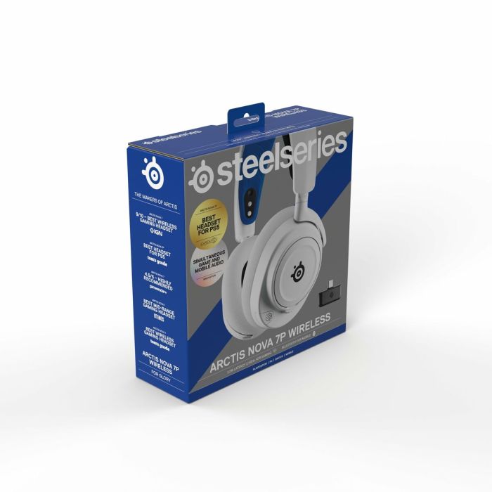 Casques avec Microphone SteelSeries Arctis Nova 7P Blanc 22