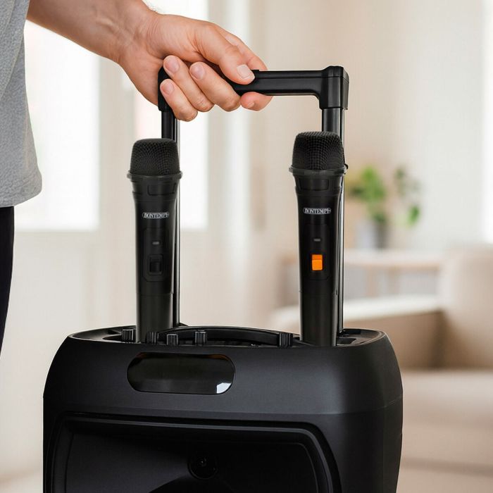 Enceinte avec Microphone Karaoké Bontempi Plastique 34 x 50 x 29 cm (2 Unités) 1