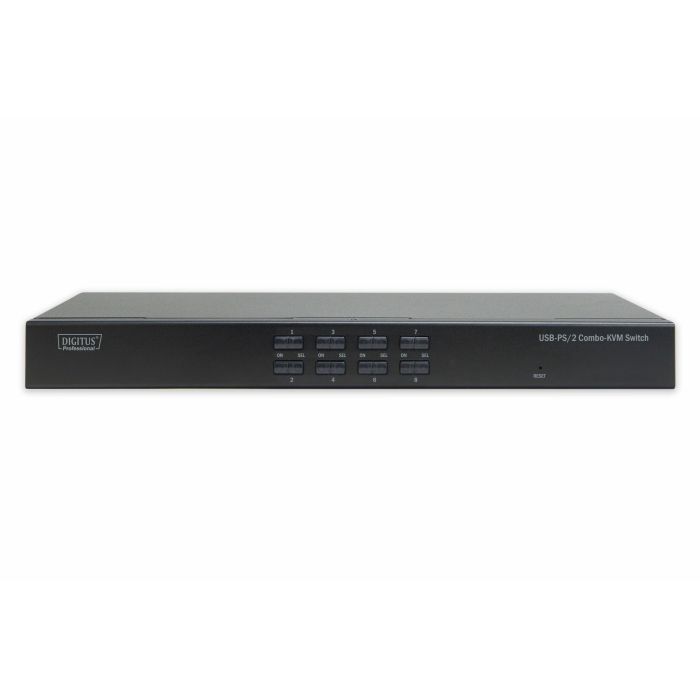 Digitus 8-fach Kombo-KVM Switch, 1 Benutzer, 8 PCs, Modul Slot für IP Modul DIGITUS Professional 2