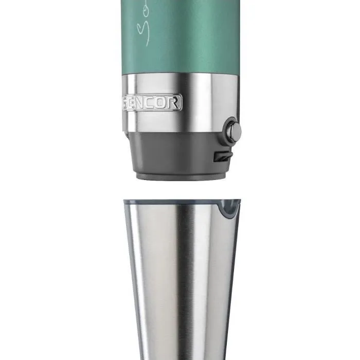 Sencor SHB 5601GR-EUE3 Mixeur Plongeant 4 en 1 1200W - Moteur Ultra Silencieux, Technologie Titanium QuadBlade, Accessoires Inox (Gobelet, Hachoir, Fouet)