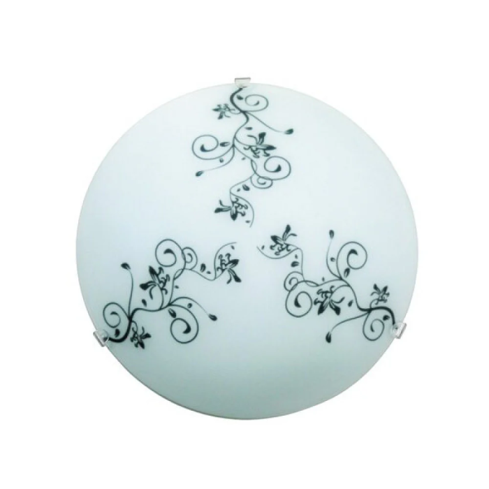 RABALUX Lampe de Plafond "Bloomy" E27 IP20 25cm Métal Plastique Cristal Blanc Translucide Romantique 0