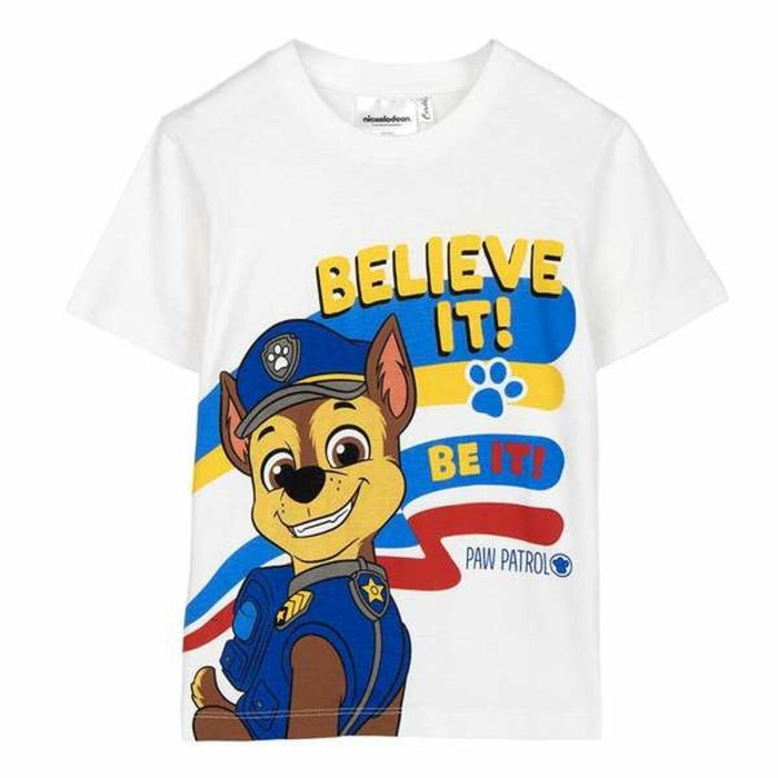 T-shirt à manches courtes enfant The Paw Patrol Blanc 0 T-shirt à manches courtes enfant The Paw Patrol Blanc 0