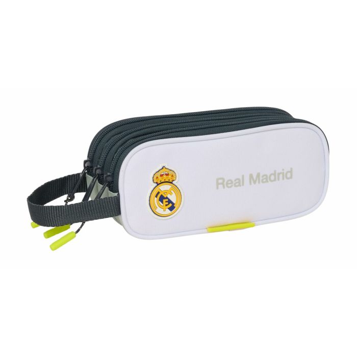 Trousse Fourre-Tout Triple Real Madrid C.F. Blanc 3 Trousse Fourre-Tout Triple Real Madrid C.F. Blanc 3