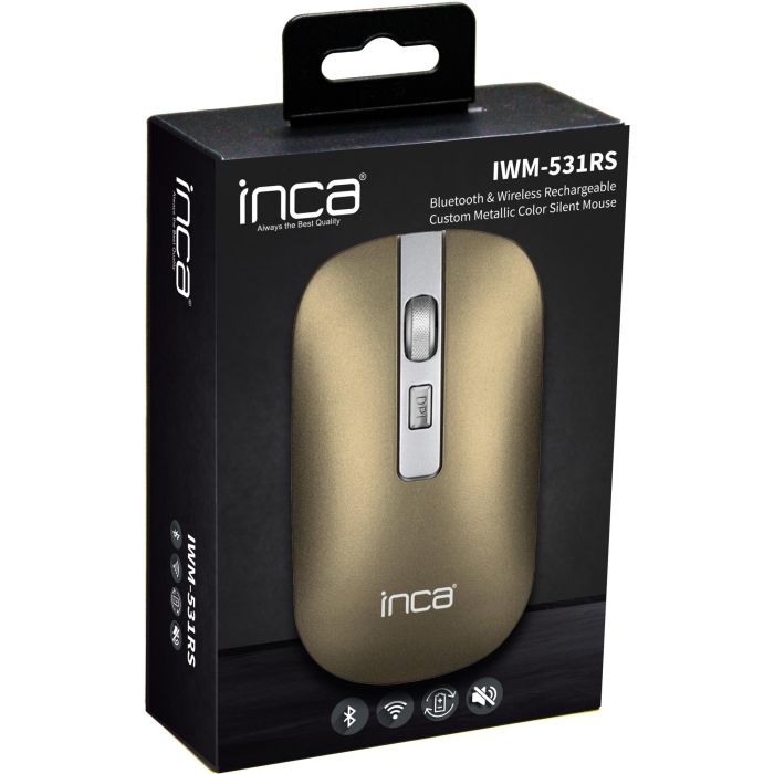 INCA Maus IWM-531RS 1600 DPI,Wrls & BT, Spec Metalilic SL 4