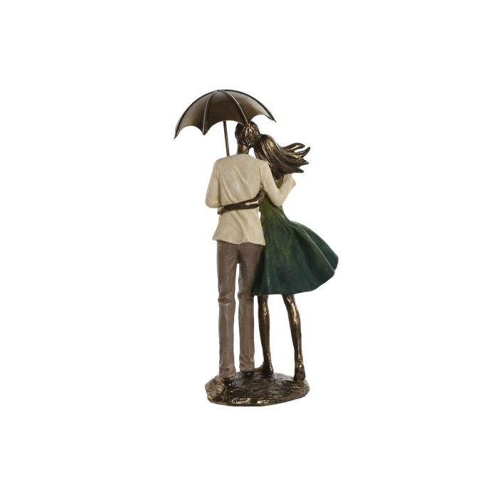 Figurine Décorative Home ESPRIT Vert Doré Couple 12,5 x 8 x 25,5 cm 2