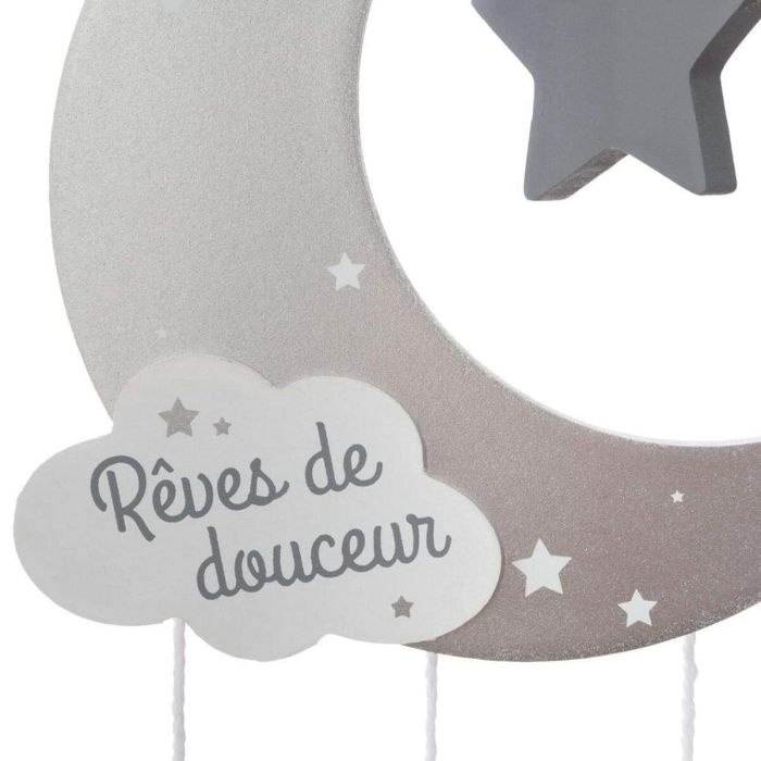 Carrousel pour Berceau Atmosphera Lune Gris Bois MDF 2 Carrousel pour Berceau Atmosphera Lune Gris Bois MDF 2