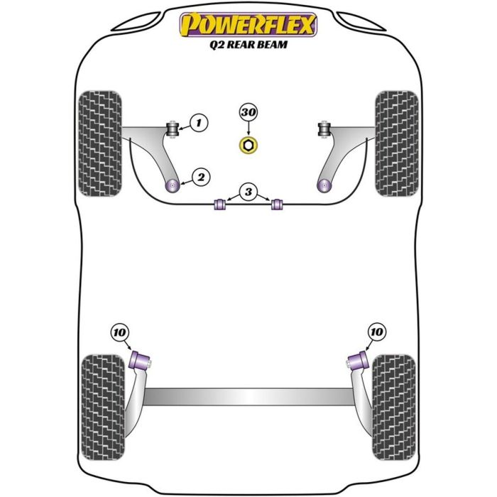 Silentblock Powerflex PFF85-802 Delantera Arrière 2 Pièces 2