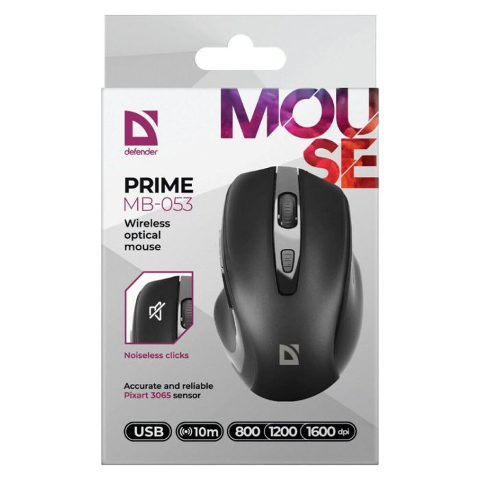 Souris Optique Sans Fil Defender DEFENDER PRIME MB-053 RF SILENT Noir 5